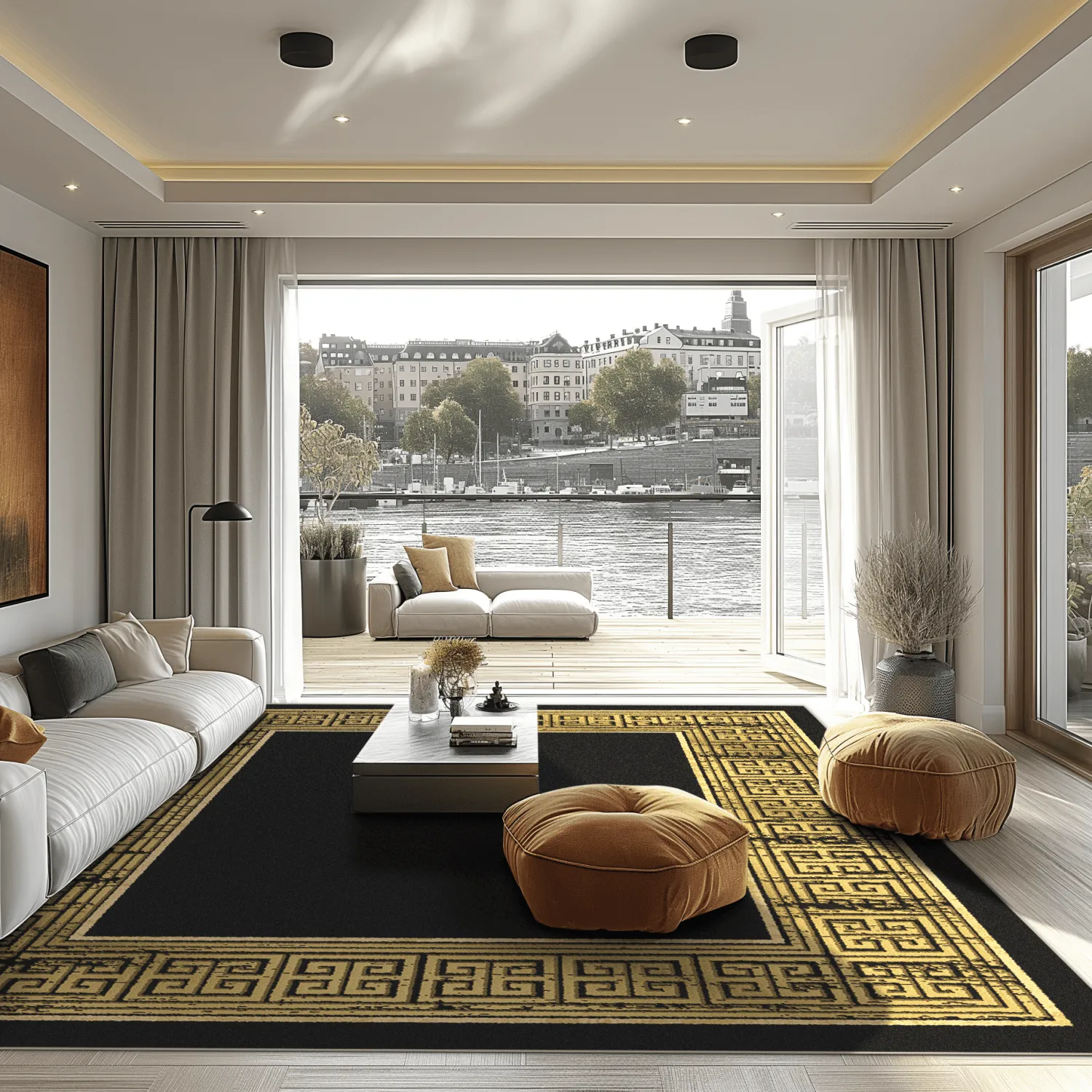 Wilton szőnyeg - Tilos (fekete/arany)