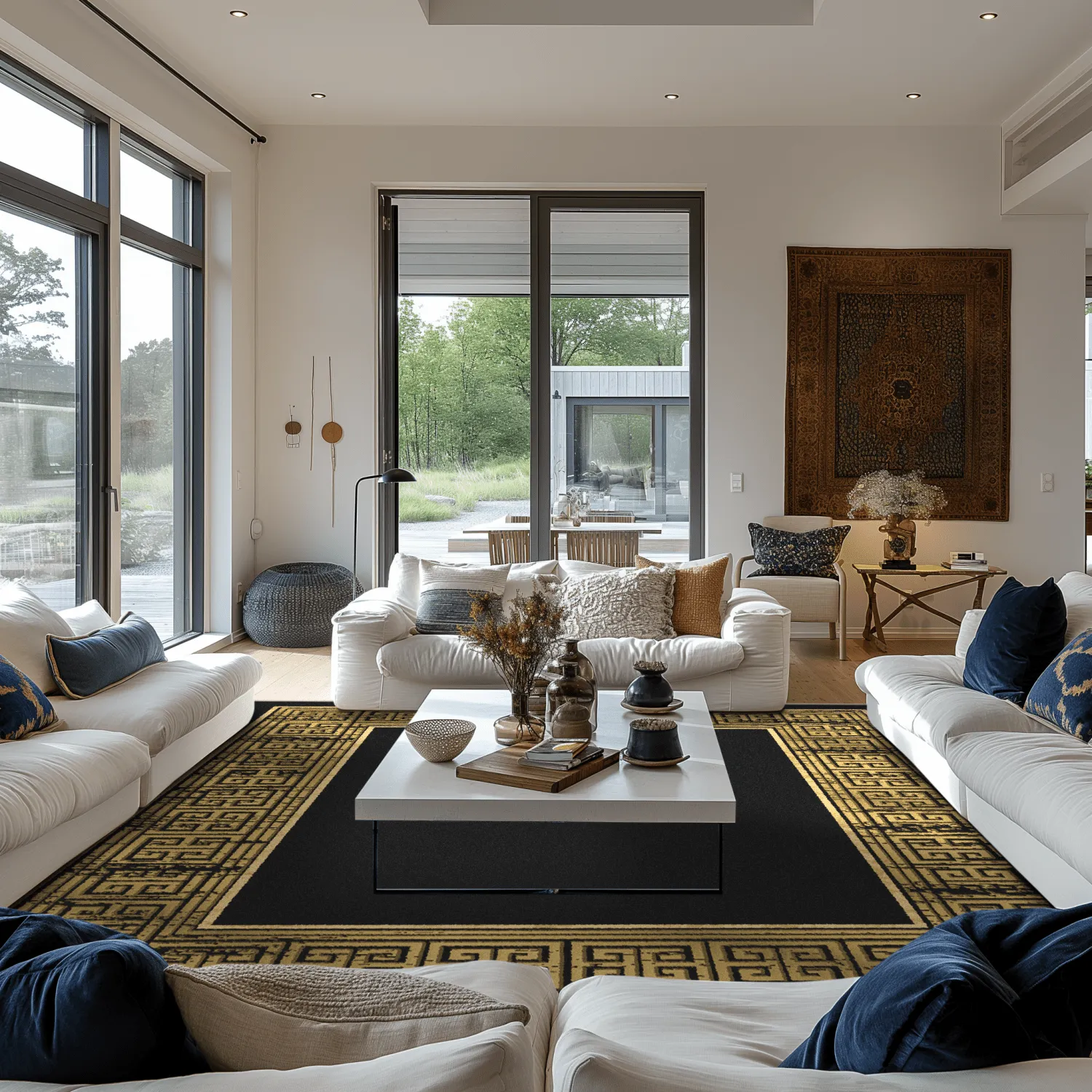 Wilton szőnyeg - Tilos (fekete/arany)