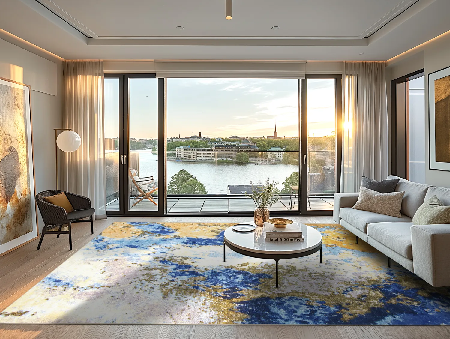 Wilton szőnyeg - Travale (kék/sárga/többszínű)