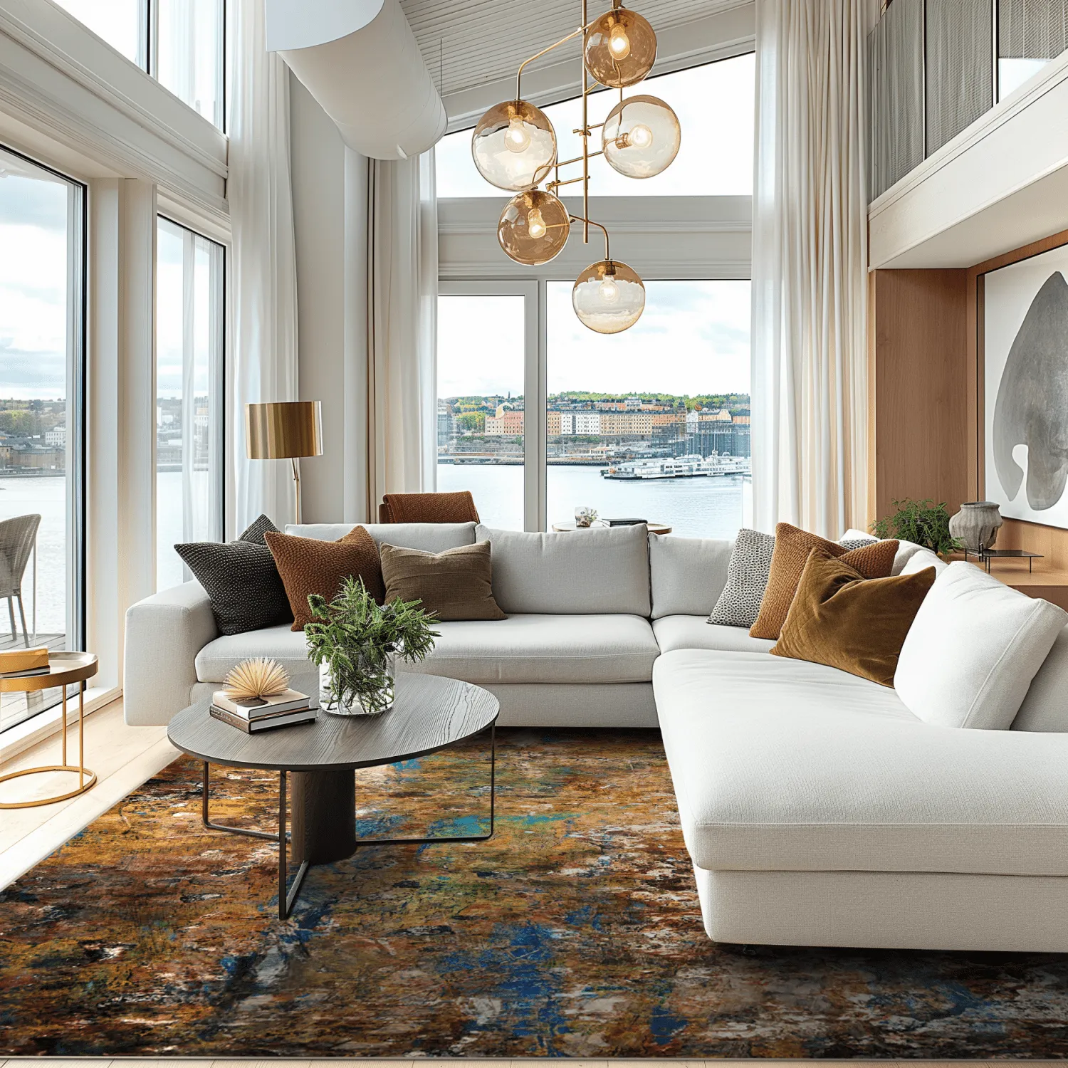 Wilton szőnyeg - Trepito (barna/kék/többszínű)