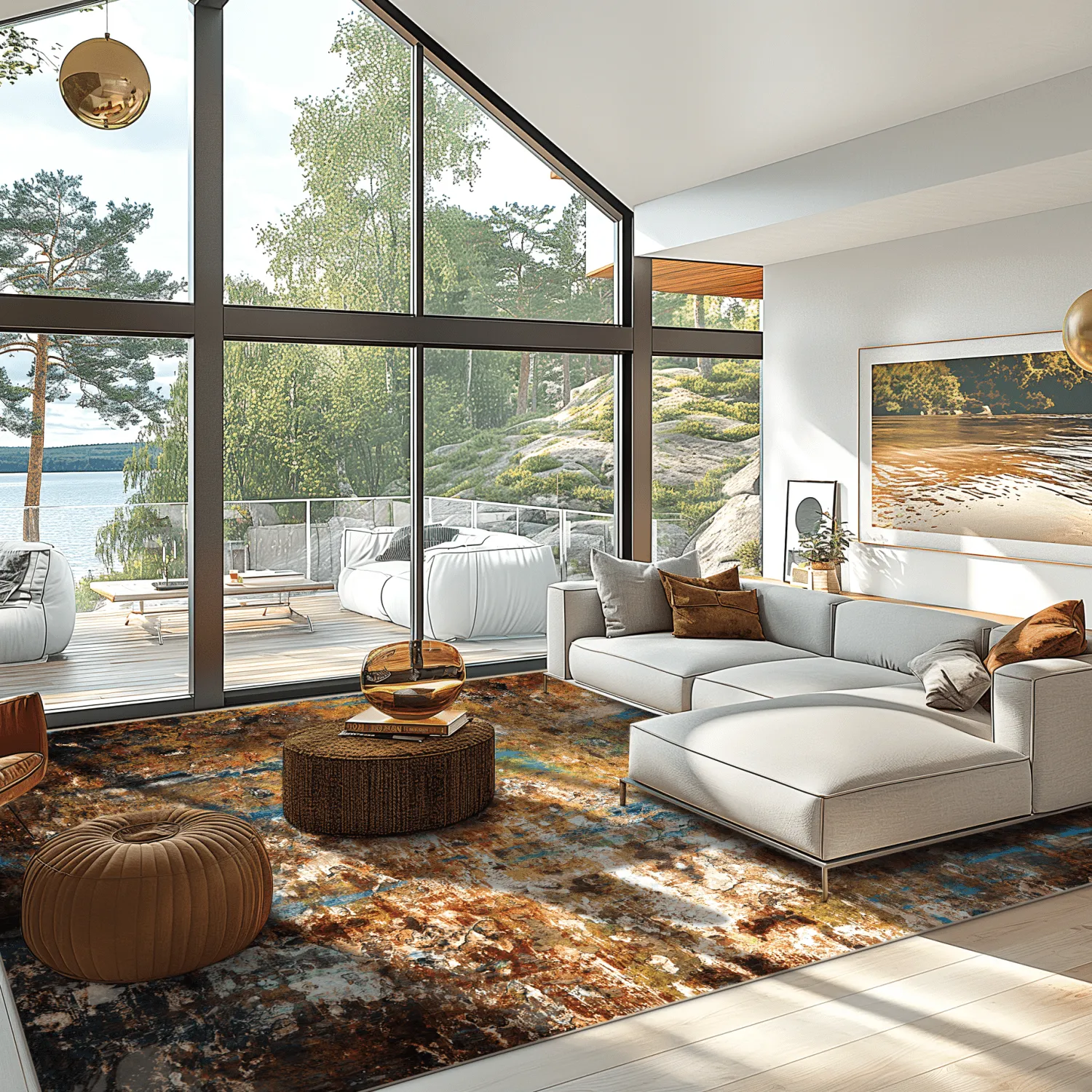 Wilton szőnyeg - Trepito (barna/kék/többszínű)