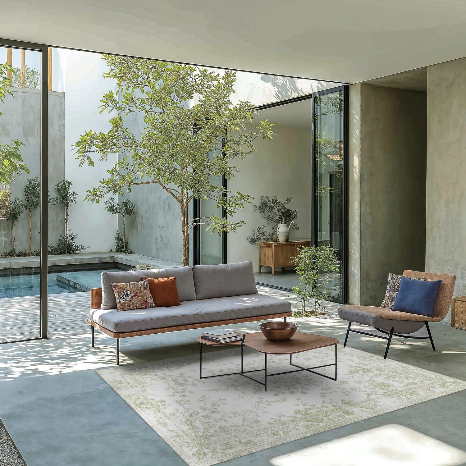 Wilton szőnyeg - Tulum (világos zöld/fehér)