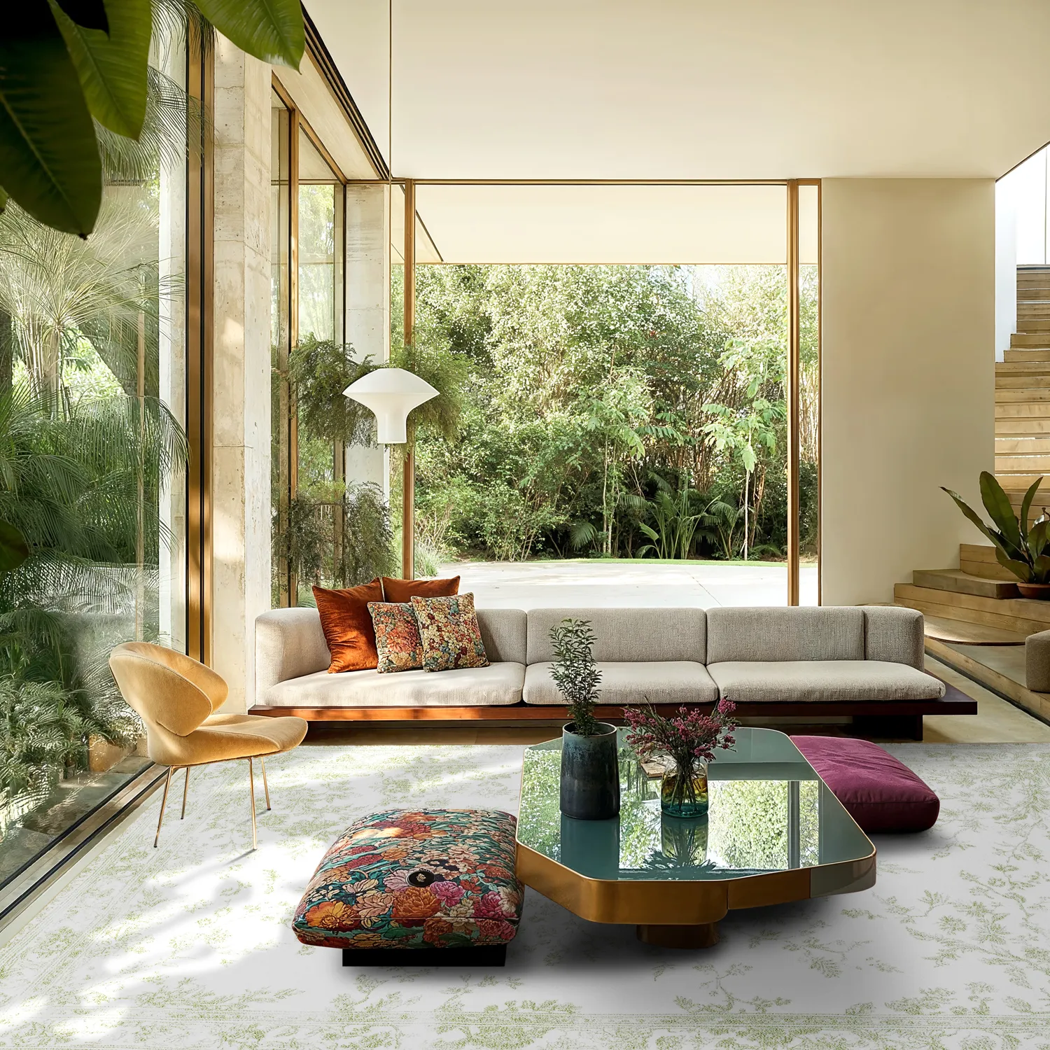 Wilton szőnyeg - Tulum (világos zöld/fehér)