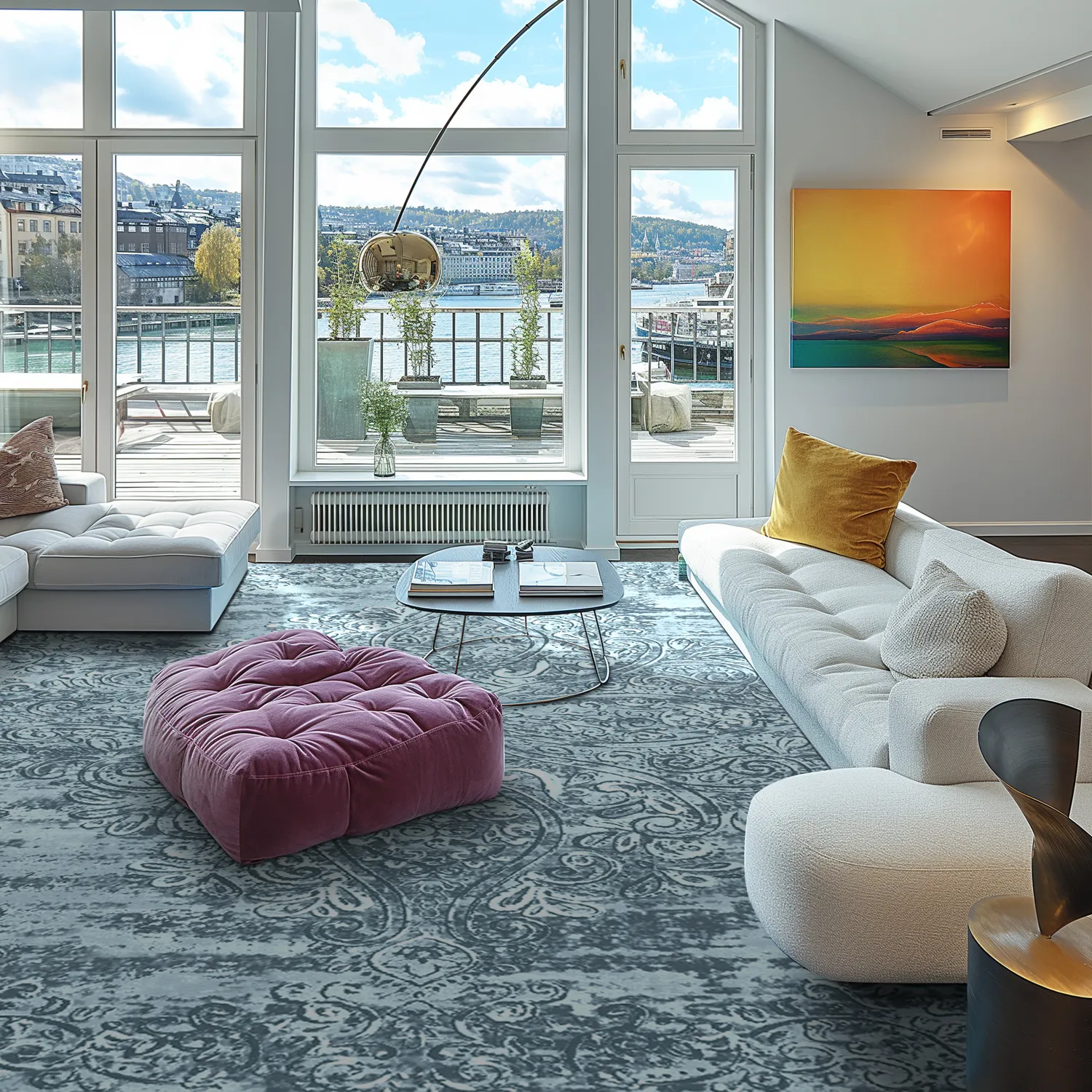 Wilton szőnyeg - Valenza (kék)