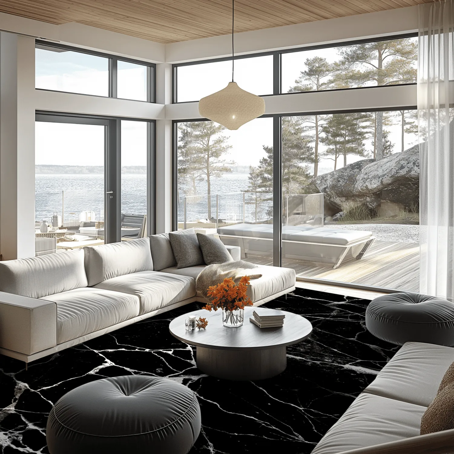 Wilton szőnyeg - Vieste (fekete/fehér)