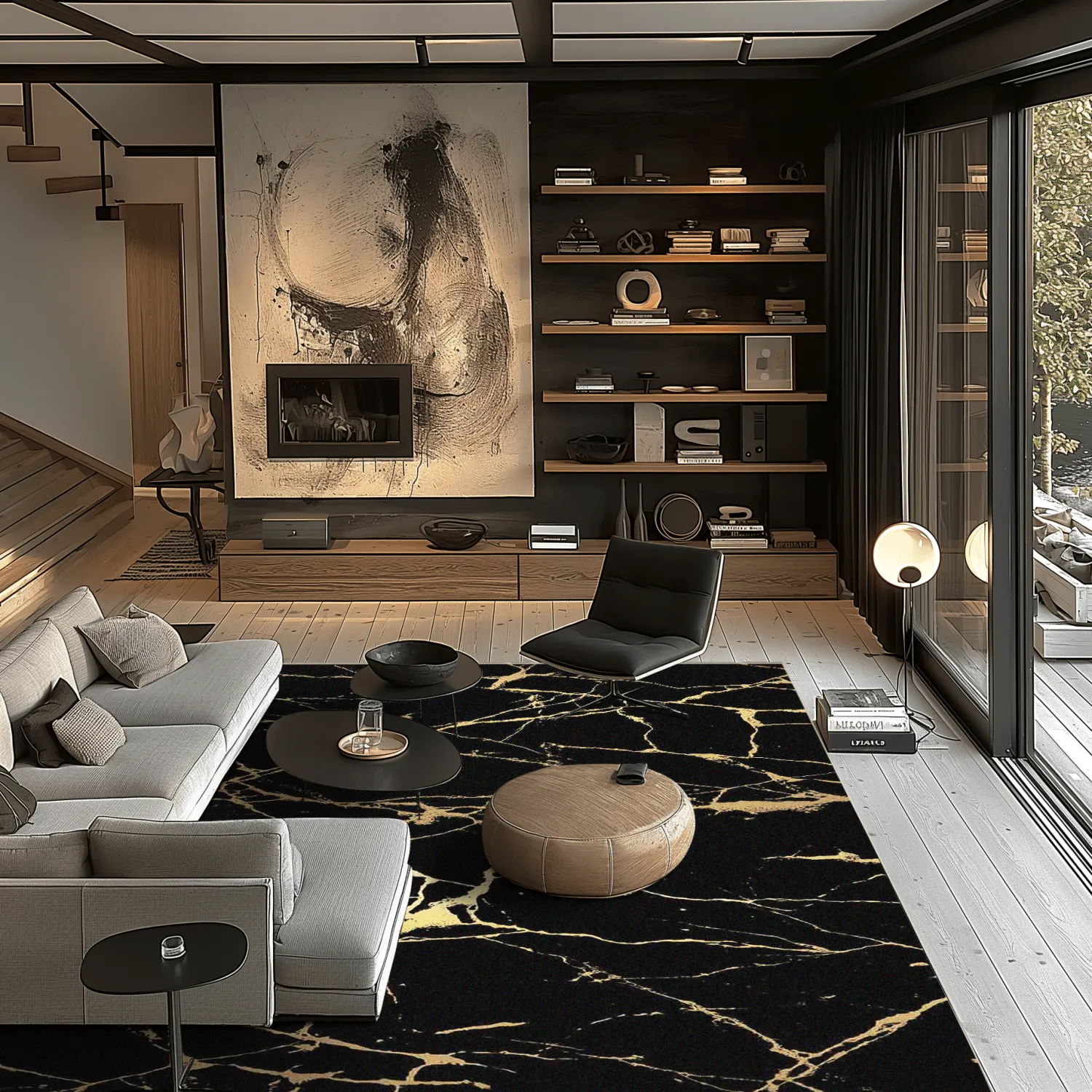 Wilton szőnyeg - Vieste (fekete/arany)