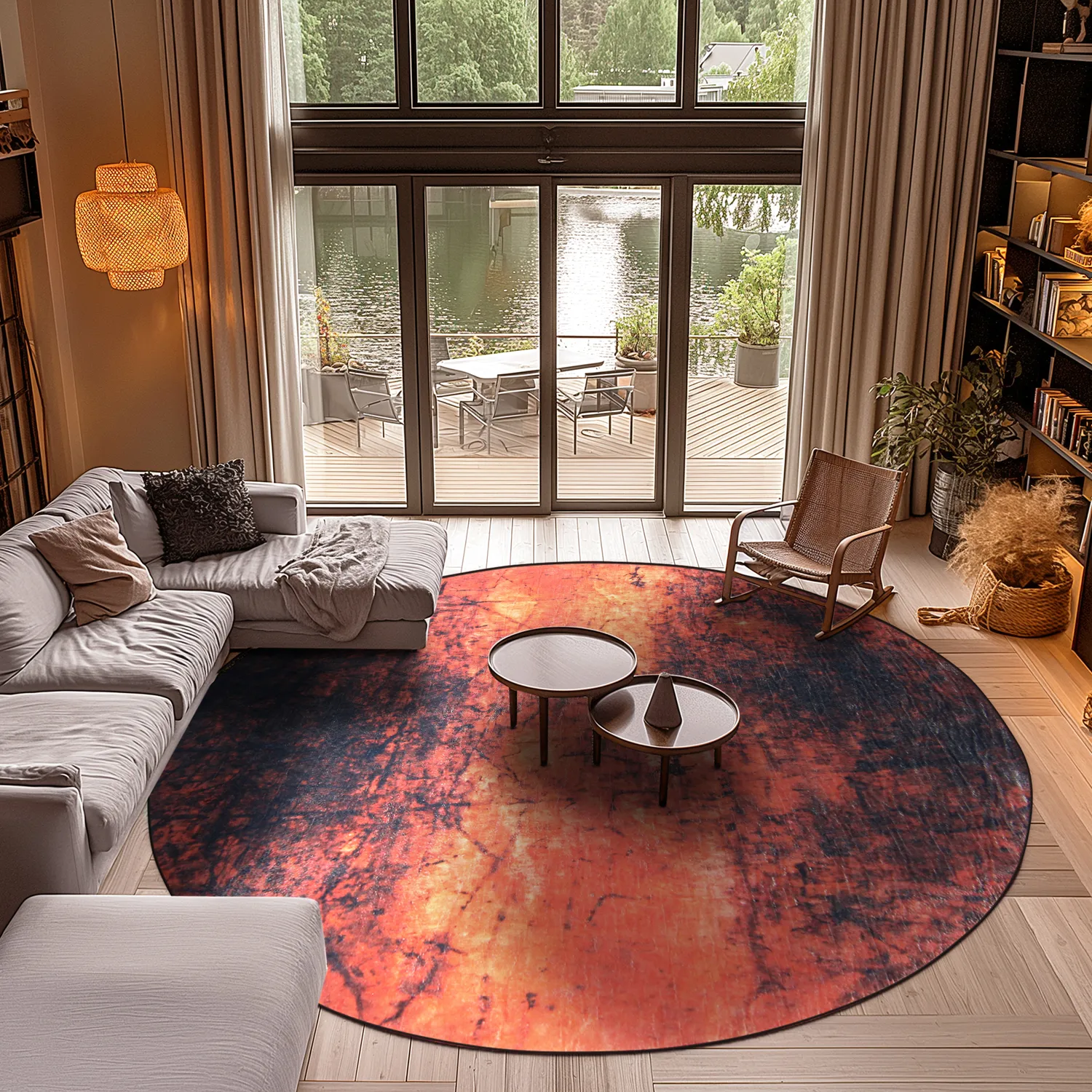 Kerek szőnyeg - Wells (narancs)