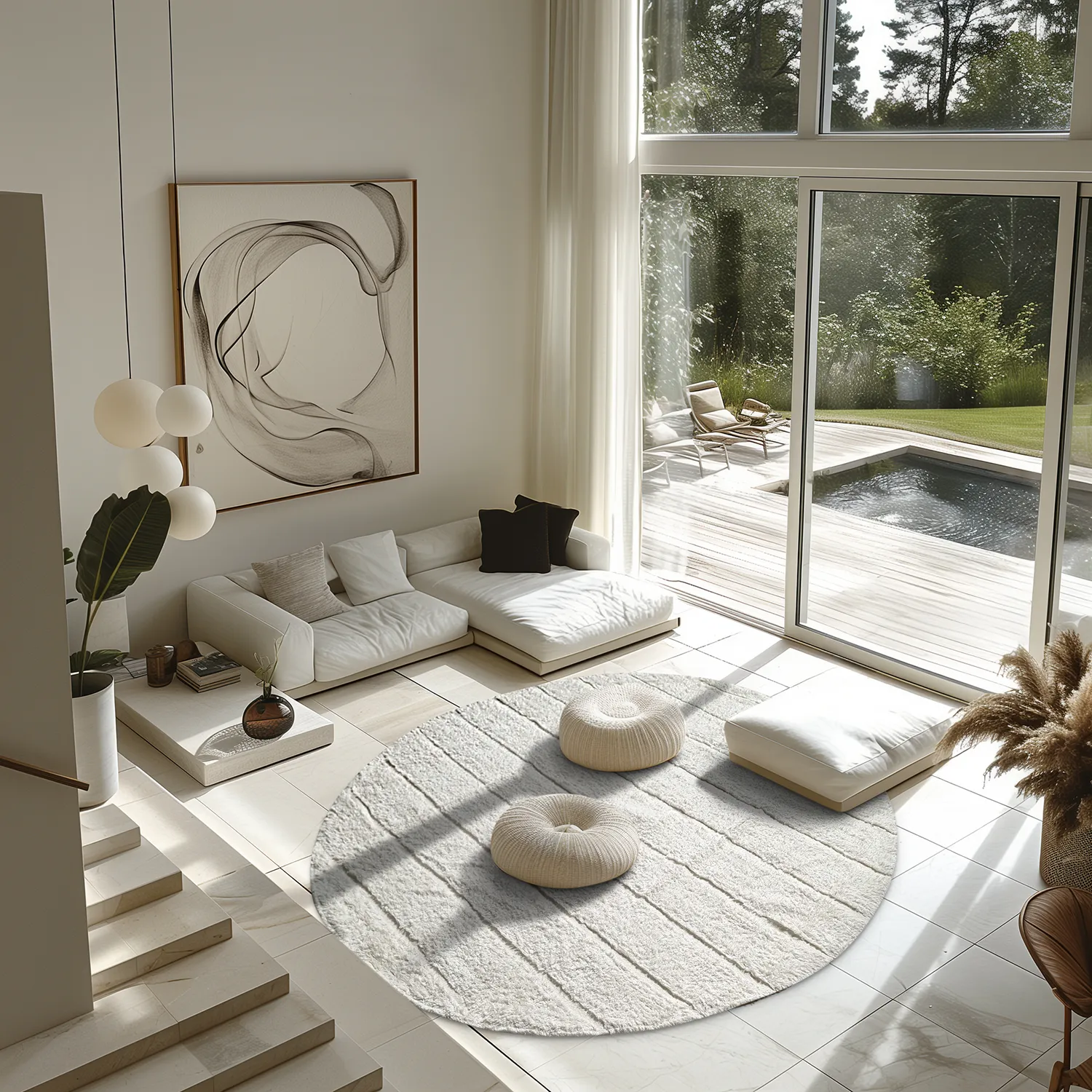 Kerek szőnyeg - Willow Natural Cotton Shaggy (offwhite)