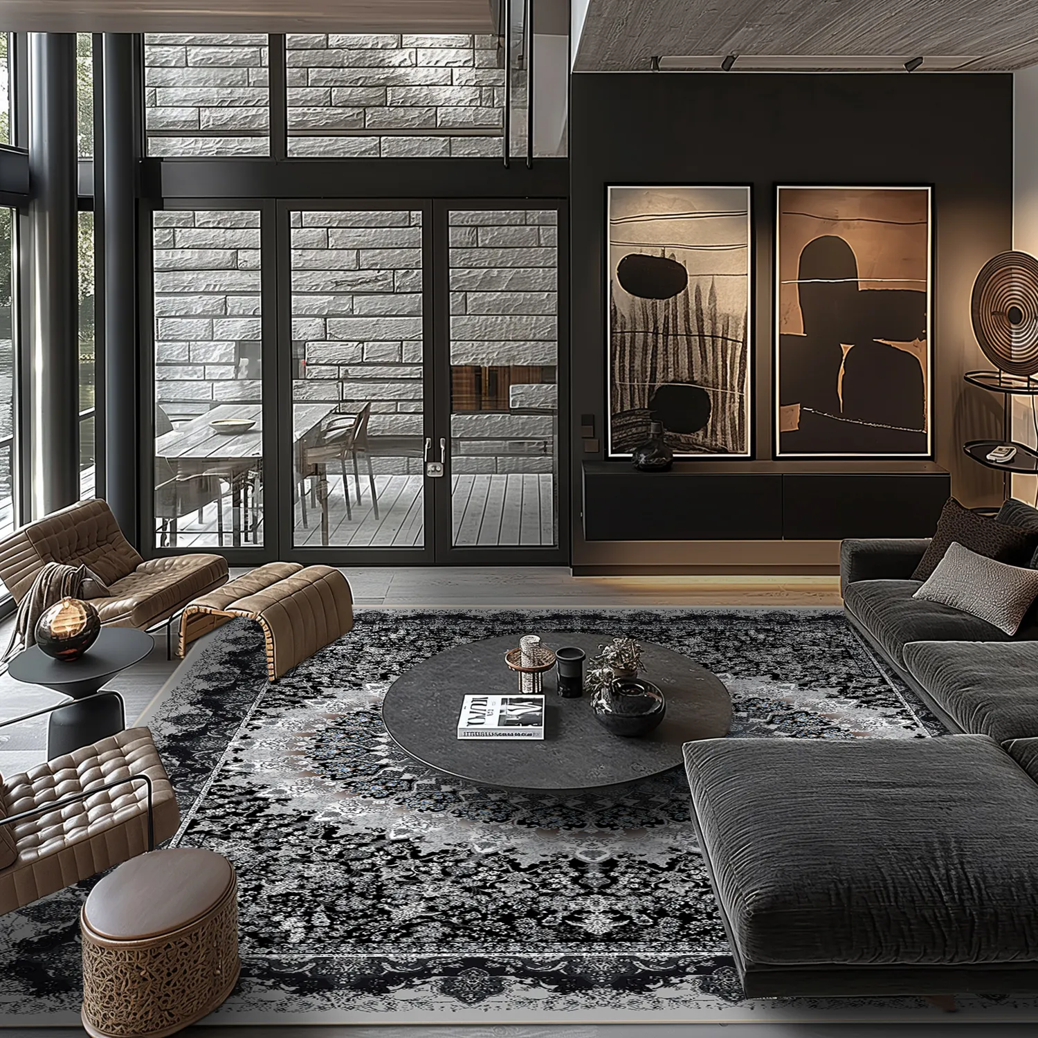 Wilton szőnyeg - Yelda (fekete/többszínű)