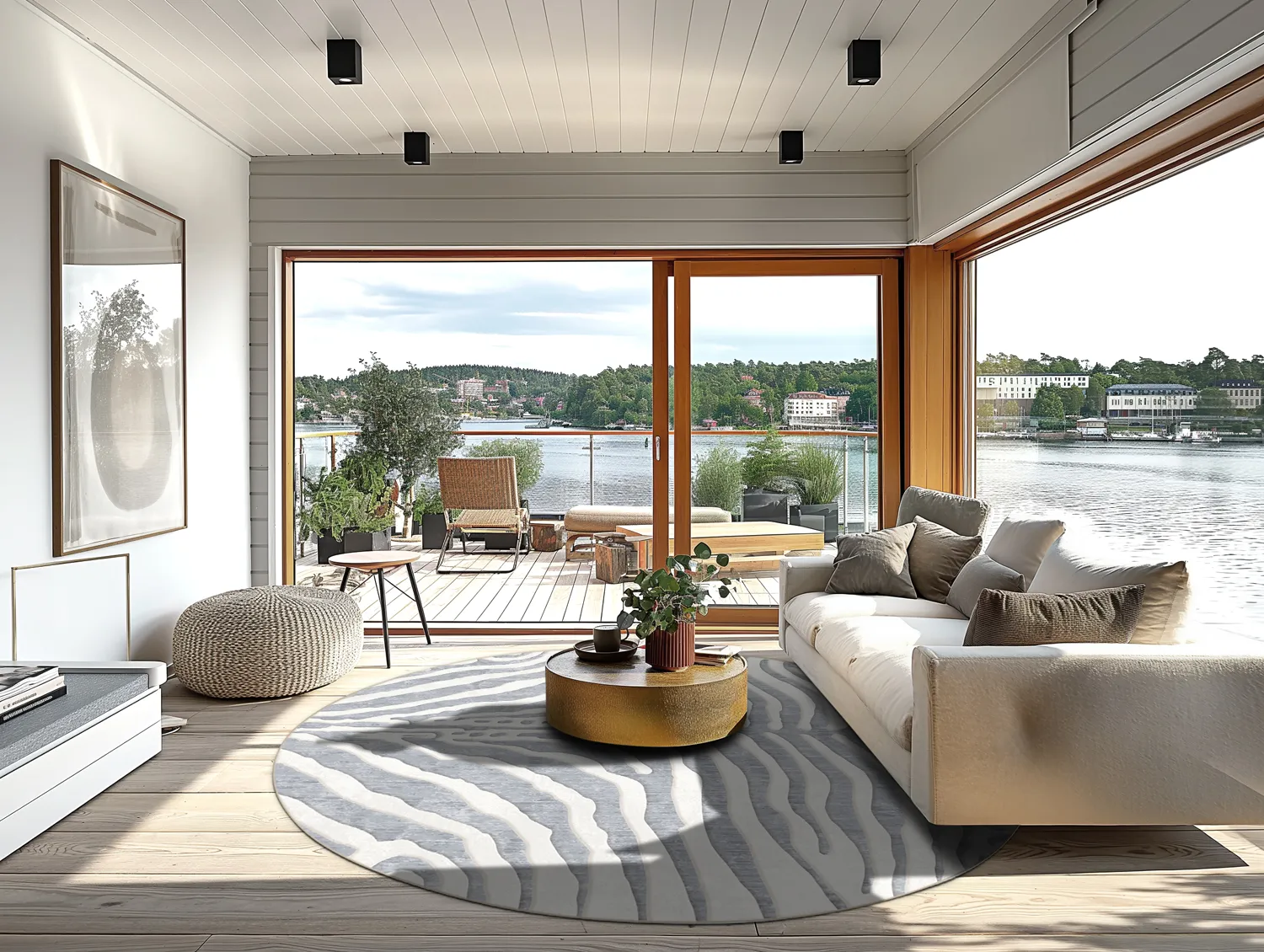 Kerek szőnyeg - Zebra