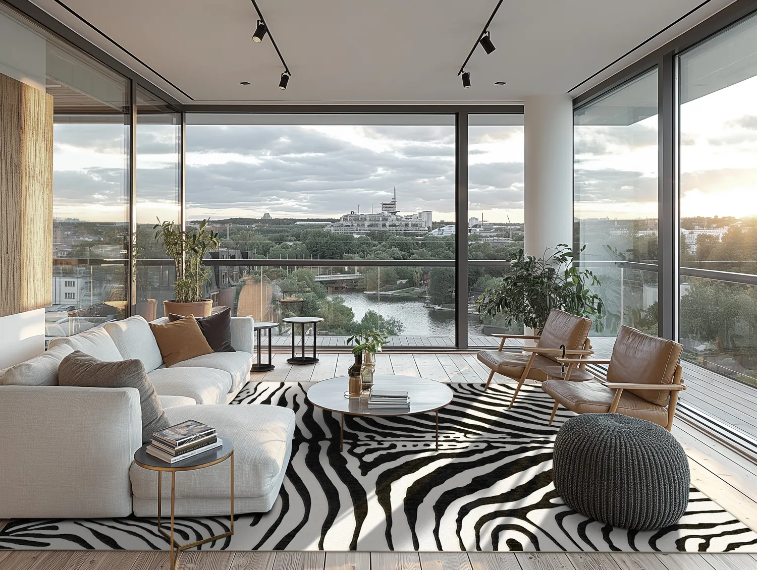 Wilton szőnyeg - Zebra (fekete/fehér)