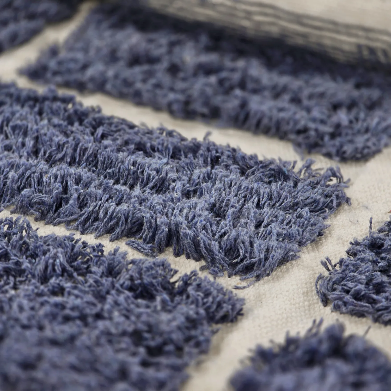 Shaggy szőnyeg - Zola Natural Cotton Shaggy (kék)