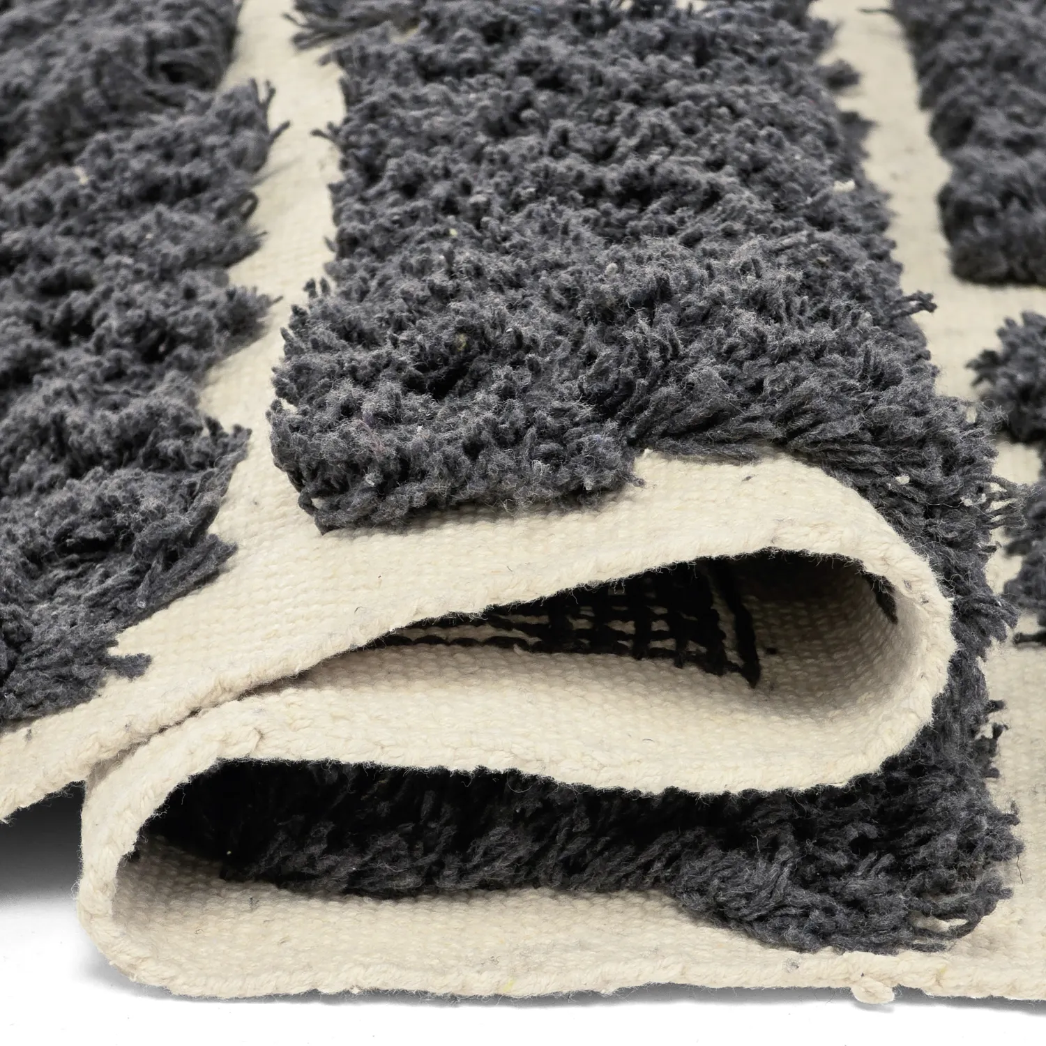 Shaggy szőnyeg - Zola Natural Cotton Shaggy (sötétszürke)