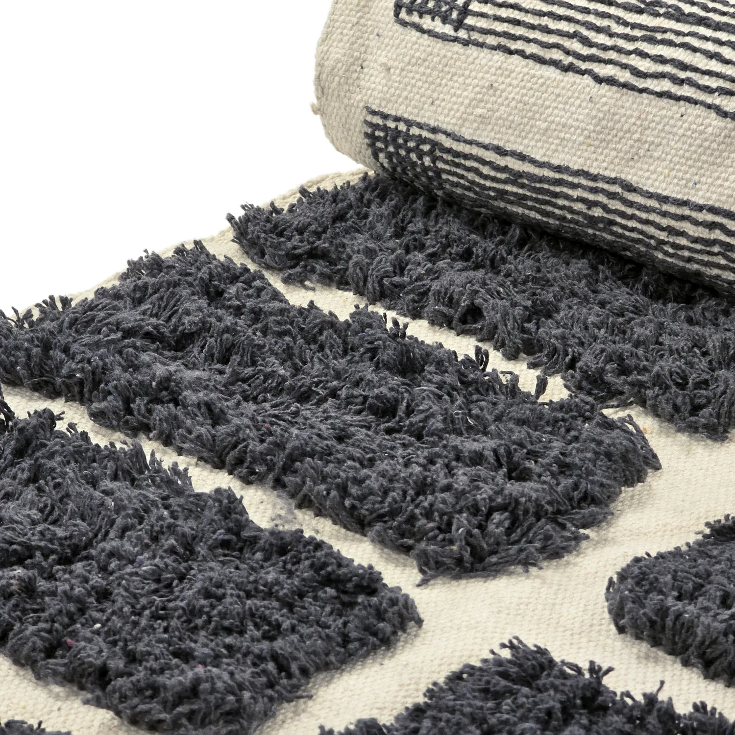 Shaggy szőnyeg - Zola Natural Cotton Shaggy (sötétszürke)