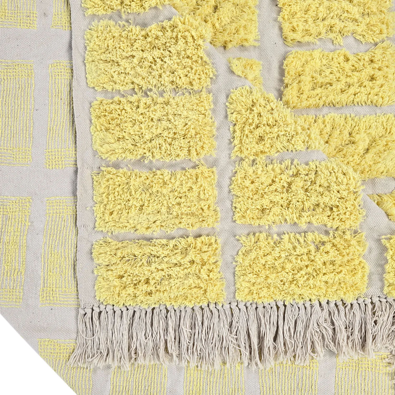 Shaggy szőnyeg - Zola Natural Cotton Shaggy (sárga)