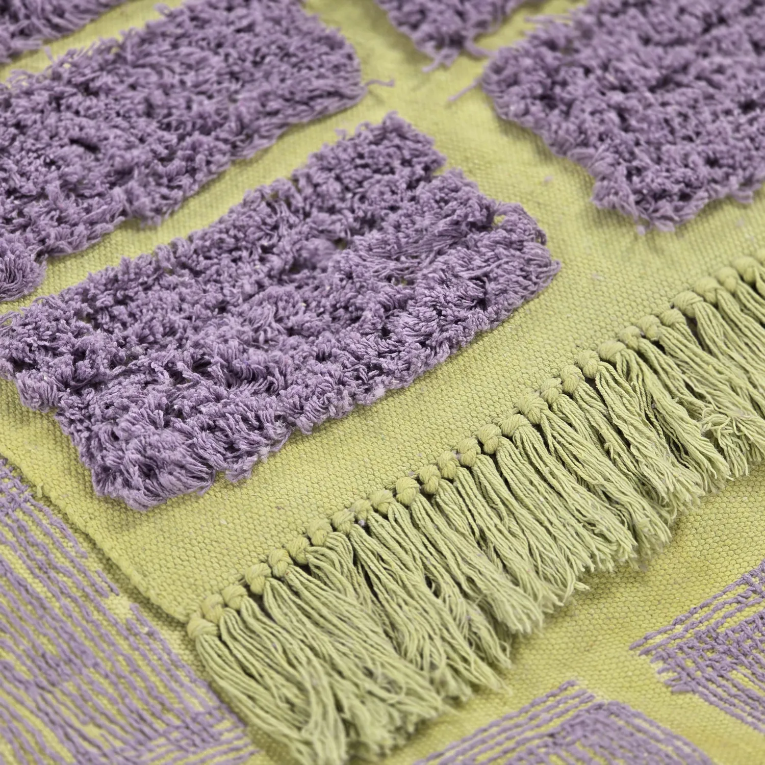 Shaggy szőnyeg - Zola Natural Cotton Shaggy (lila)