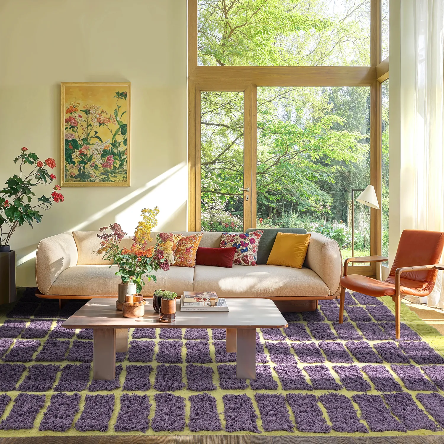 Shaggy szőnyeg - Zola Natural Cotton Shaggy (lila)