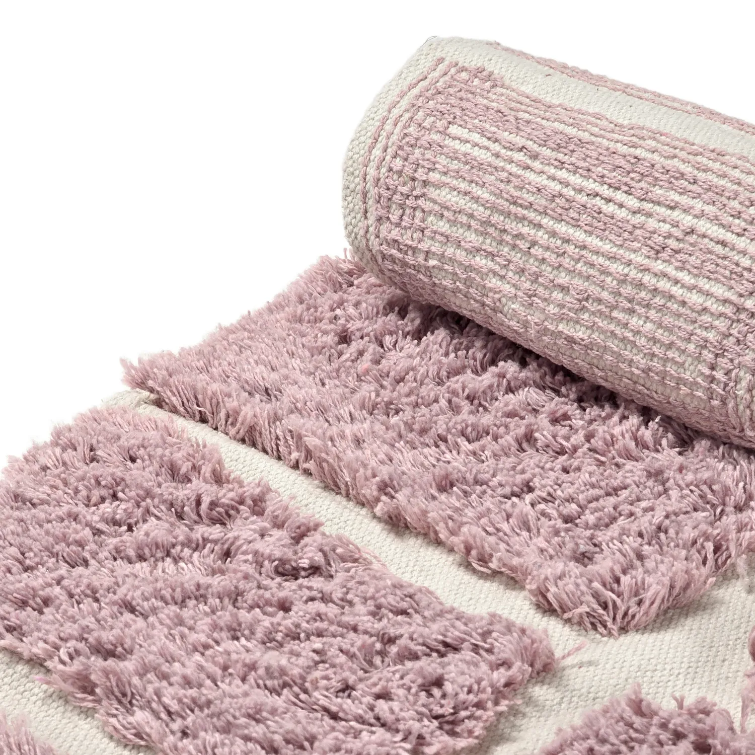 Kerek szőnyeg - Zola Natural Cotton Shaggy (rózsaszín)