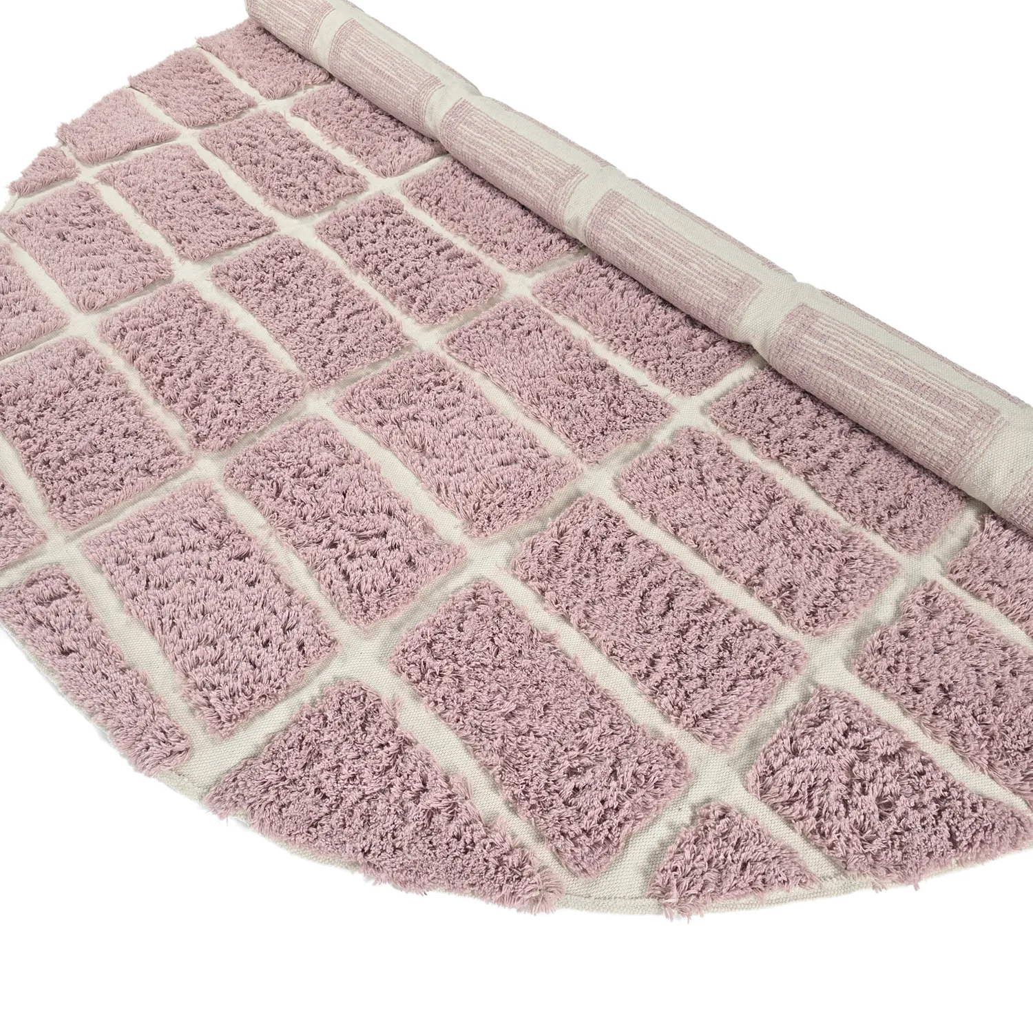 Kerek szőnyeg - Zola Natural Cotton Shaggy (rózsaszín)