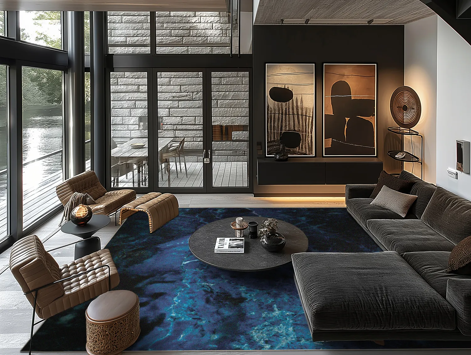 Wilton szőnyeg - Zuani (sötétkék)