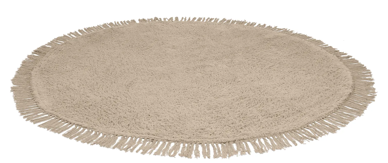 Kerek szőnyeg - Alba Natural Cotton Shaggy (bézs)