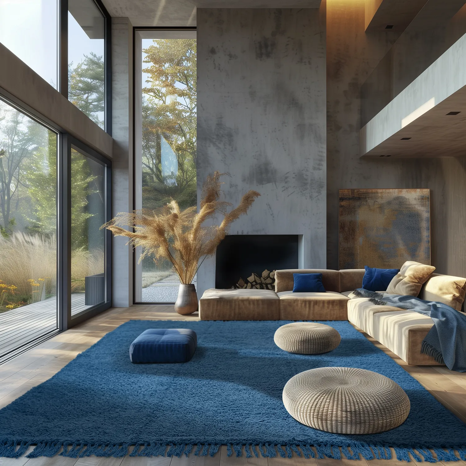 Shaggy szőnyeg - Alba Natural Cotton Shaggy (kék)