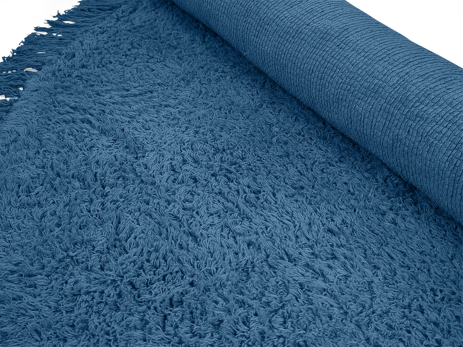 Kerek szőnyeg - Alba Natural Cotton Shaggy (kék)