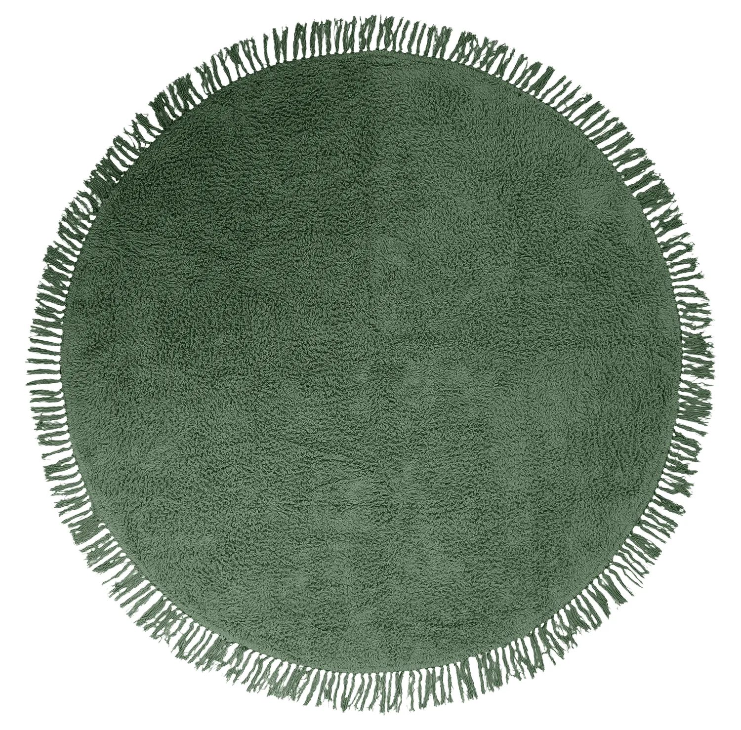 Kerek szőnyeg - Alba Natural Cotton Shaggy (zöld)