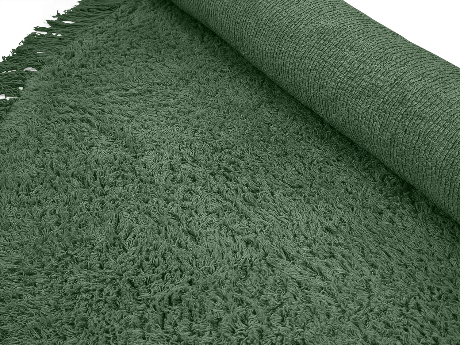 Kerek szőnyeg - Alba Natural Cotton Shaggy (zöld)