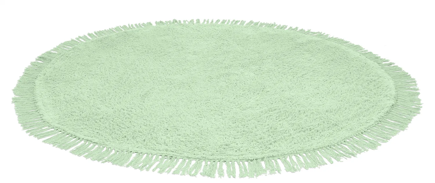 Kerek szőnyeg - Alba Natural Cotton Shaggy (világoszöld)