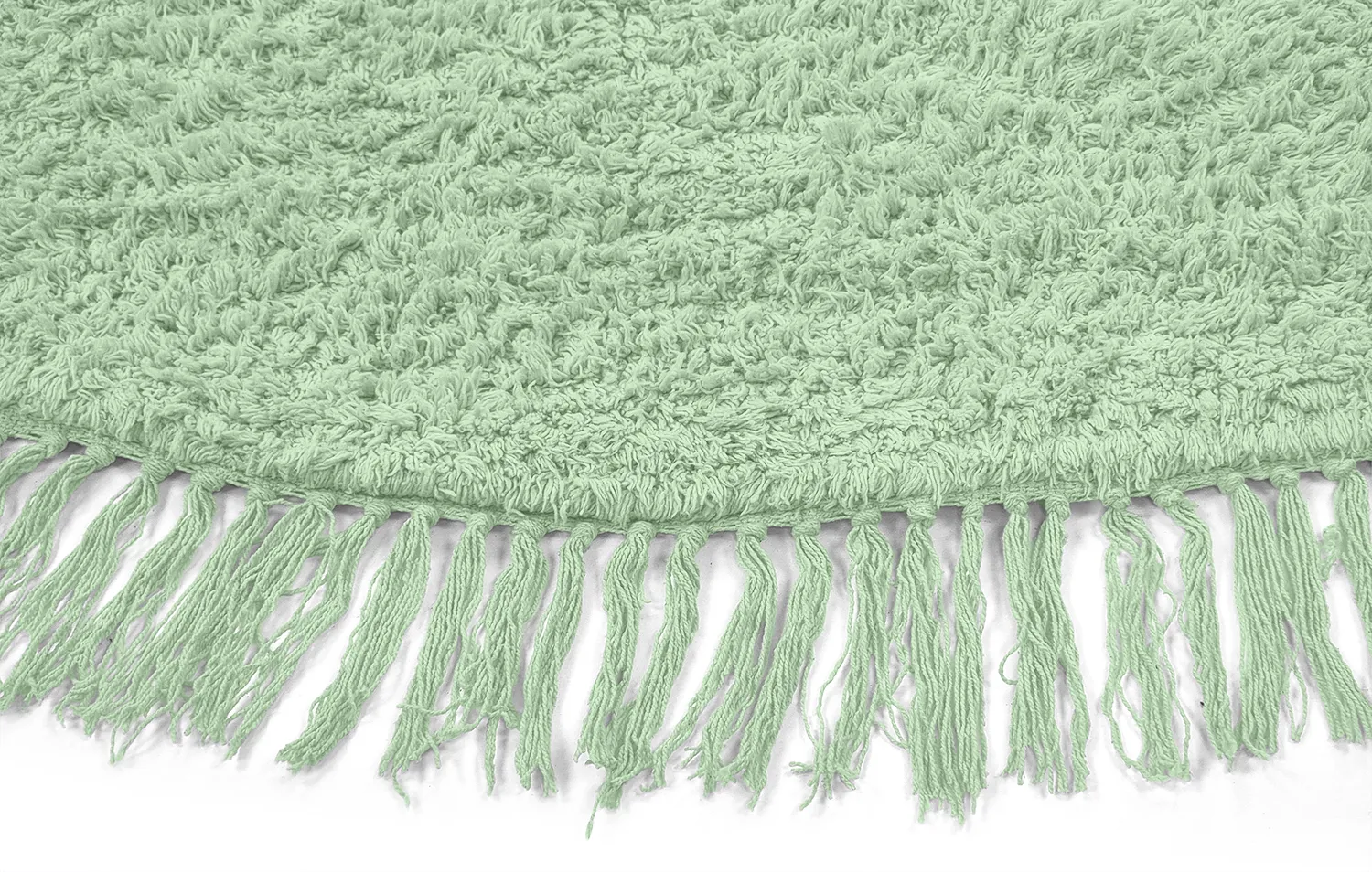 Kerek szőnyeg - Alba Natural Cotton Shaggy (világoszöld)