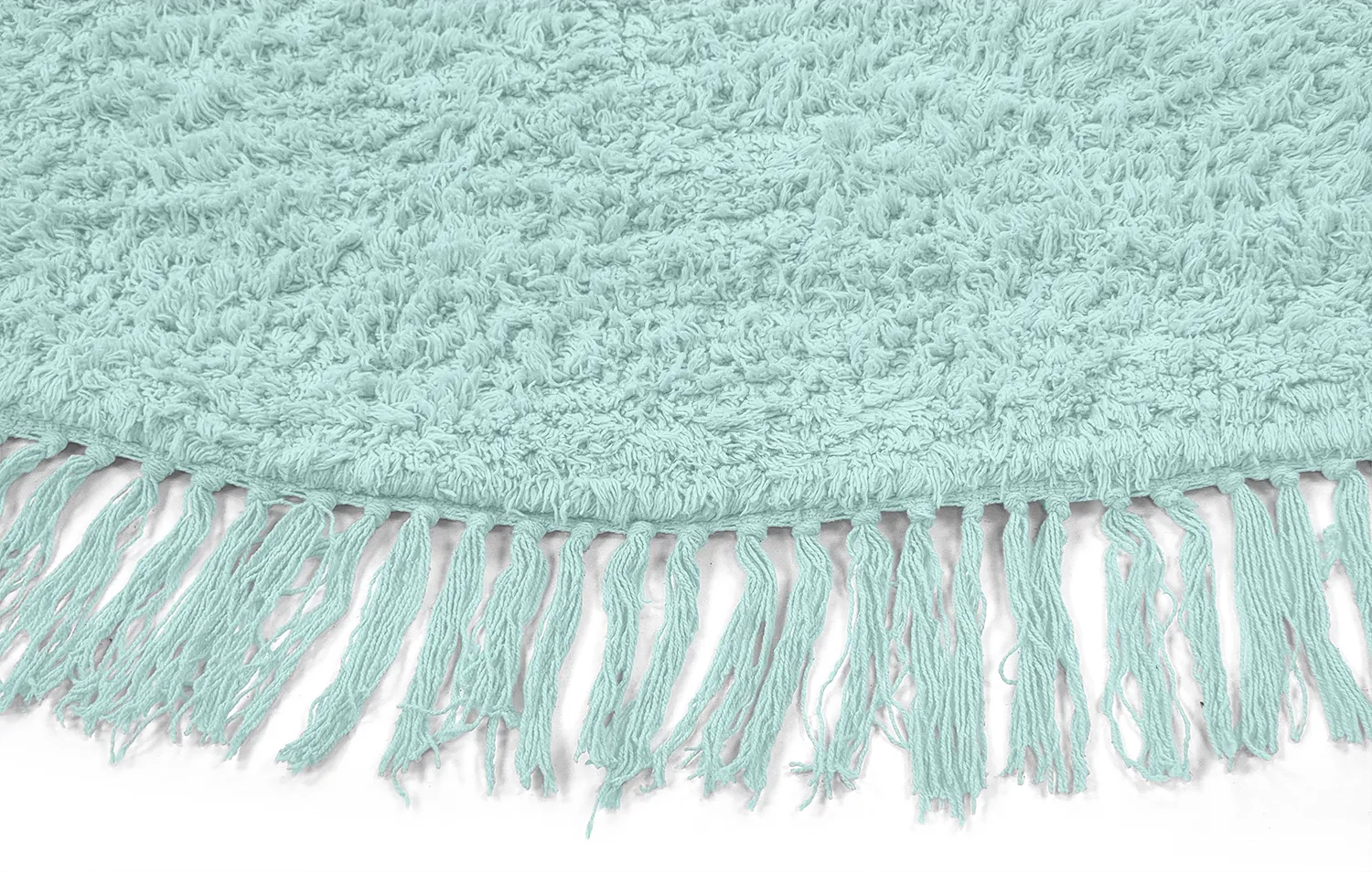 Kerek szőnyeg - Alba Natural Cotton Shaggy (türkiz)