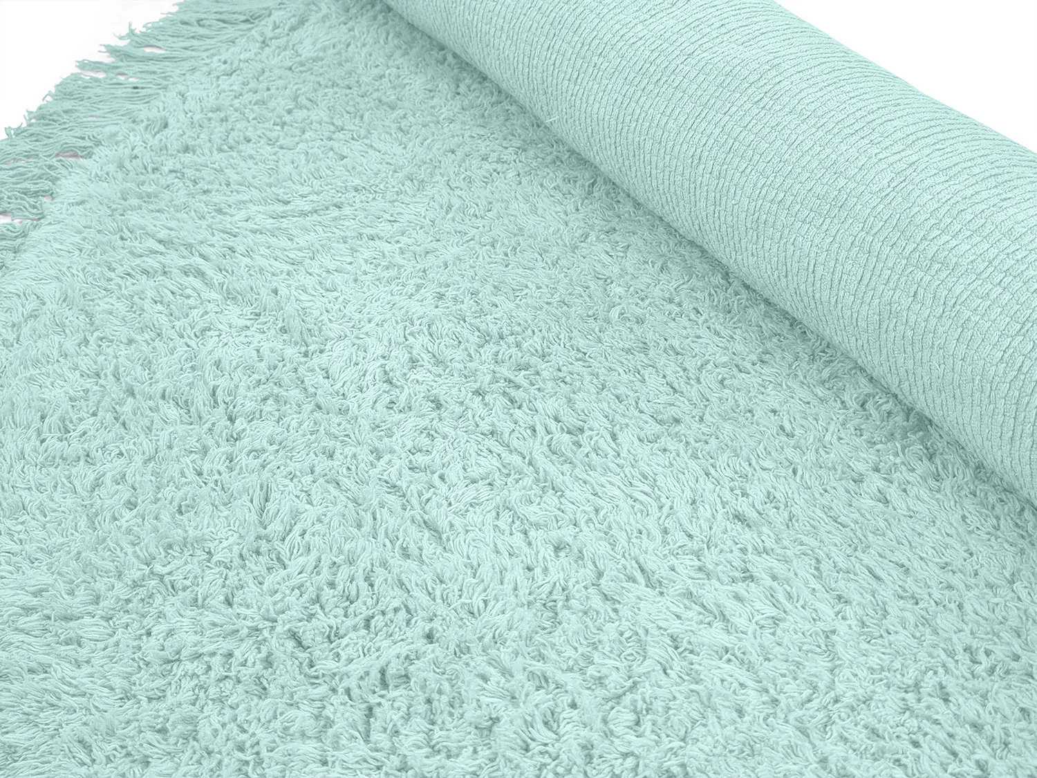 Kerek szőnyeg - Alba Natural Cotton Shaggy (türkiz)