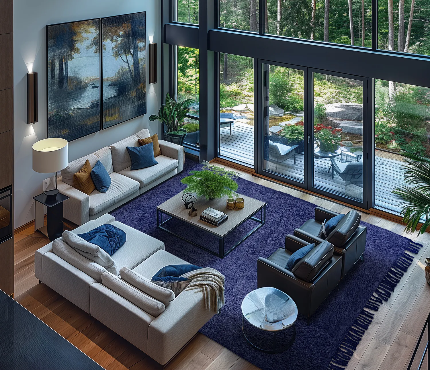 Shaggy szőnyeg - Alba Natural Cotton Shaggy (sötétkék)