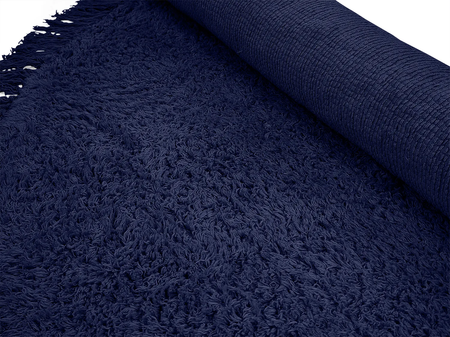 Kerek szőnyeg - Alba Natural Cotton Shaggy (sötétkék)