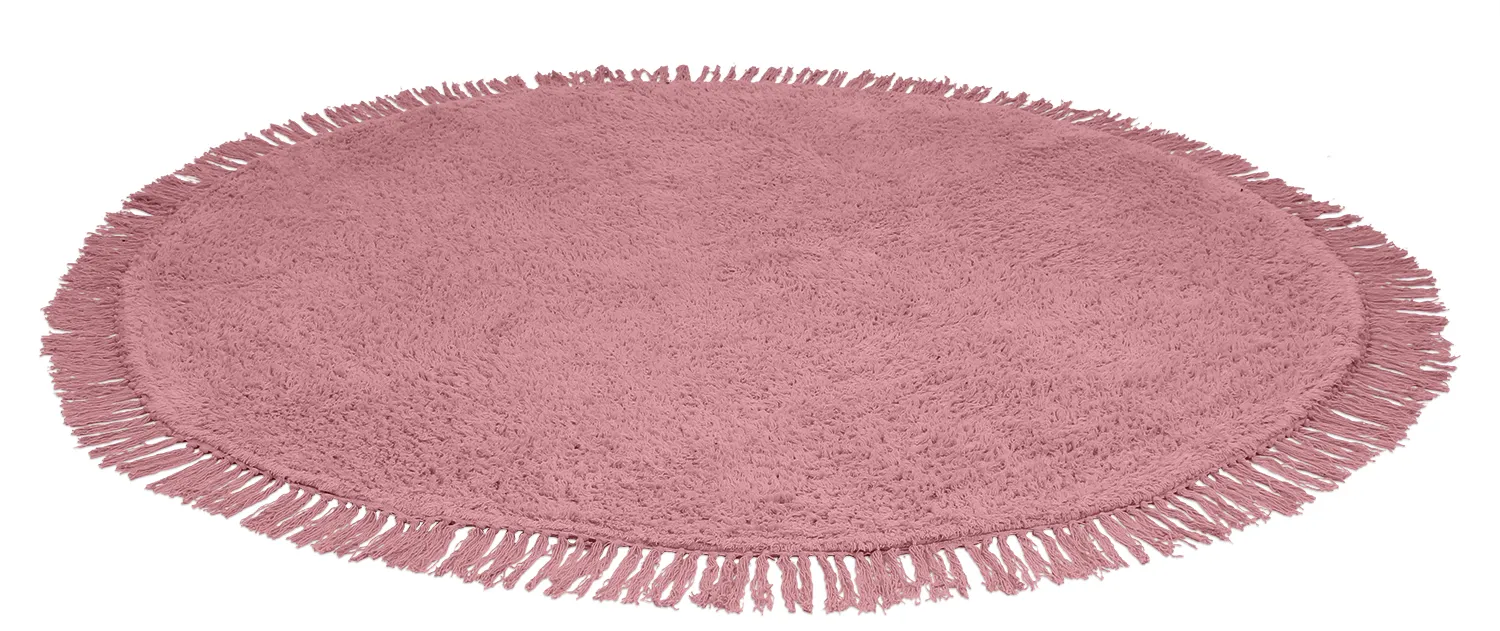 Kerek szőnyeg - Alba Natural Cotton Shaggy (rózsaszín)