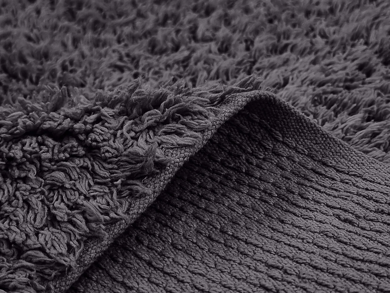 Shaggy szőnyeg - Alba Natural Cotton Shaggy (fekete)