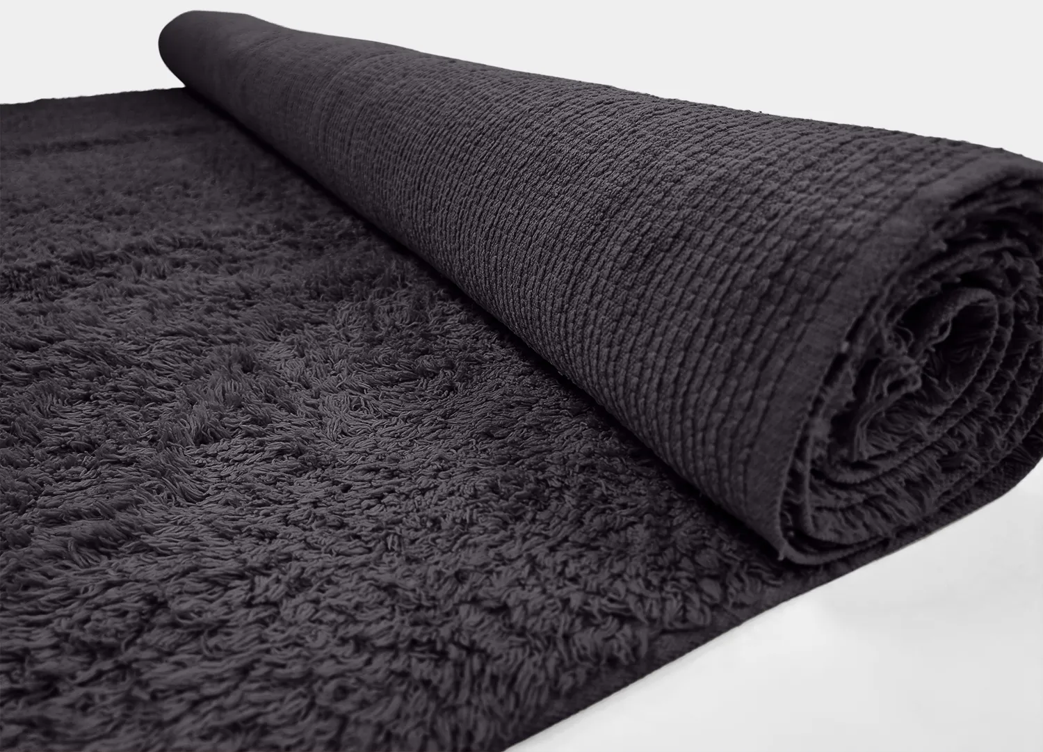Shaggy szőnyeg - Alba Natural Cotton Shaggy (fekete)