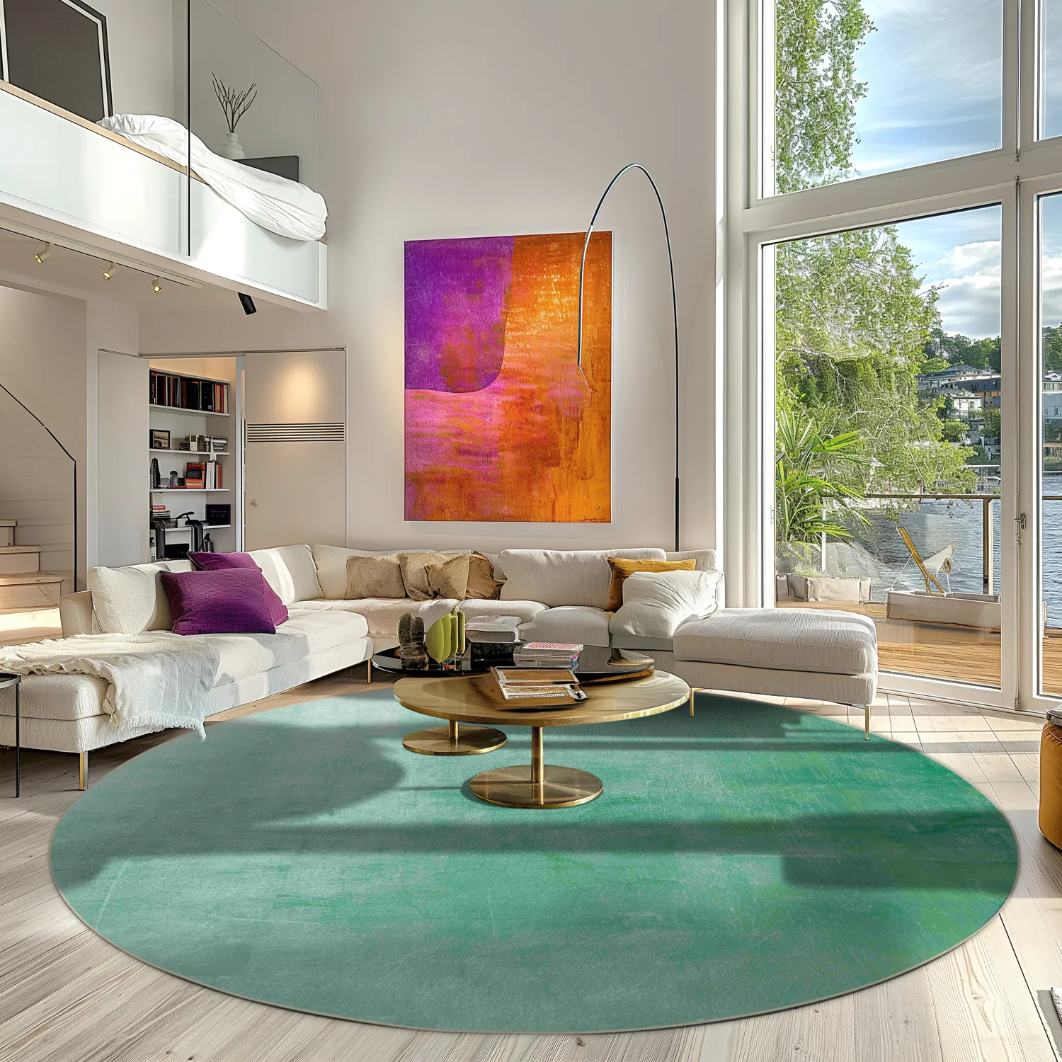 Kerek szőnyeg - Artena (világoszöld)