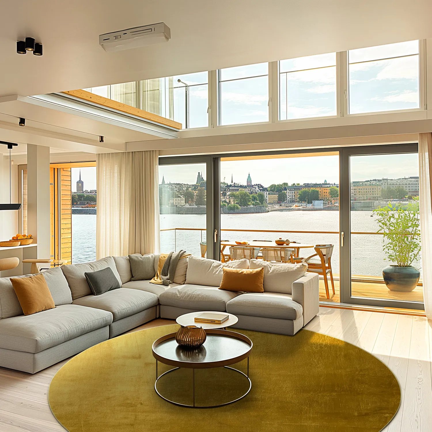 Kerek szőnyeg - Artena (okker)