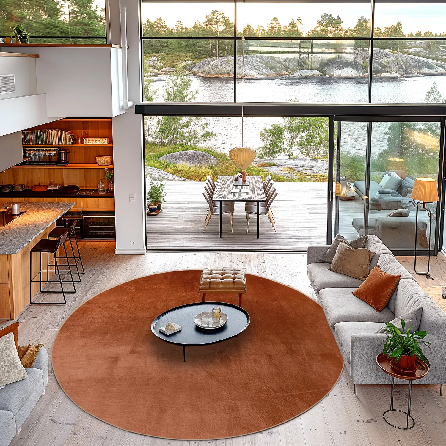 Kerek szőnyeg - Artena (terrakotta)