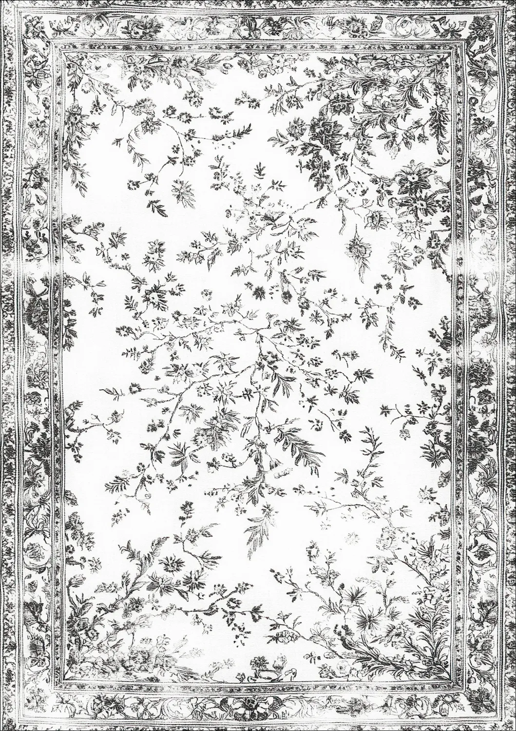 Wilton szőnyeg - Tulum (fekete/fehér)