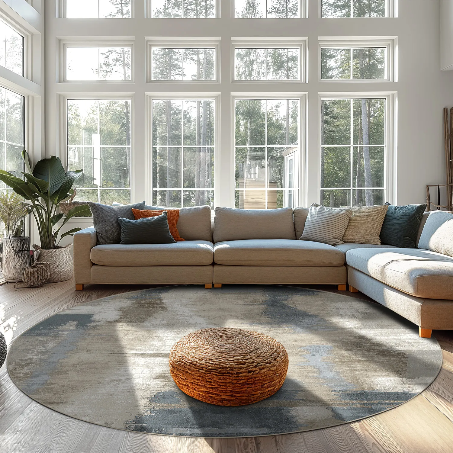 Kerek szőnyeg - Arwen (kék/multi)