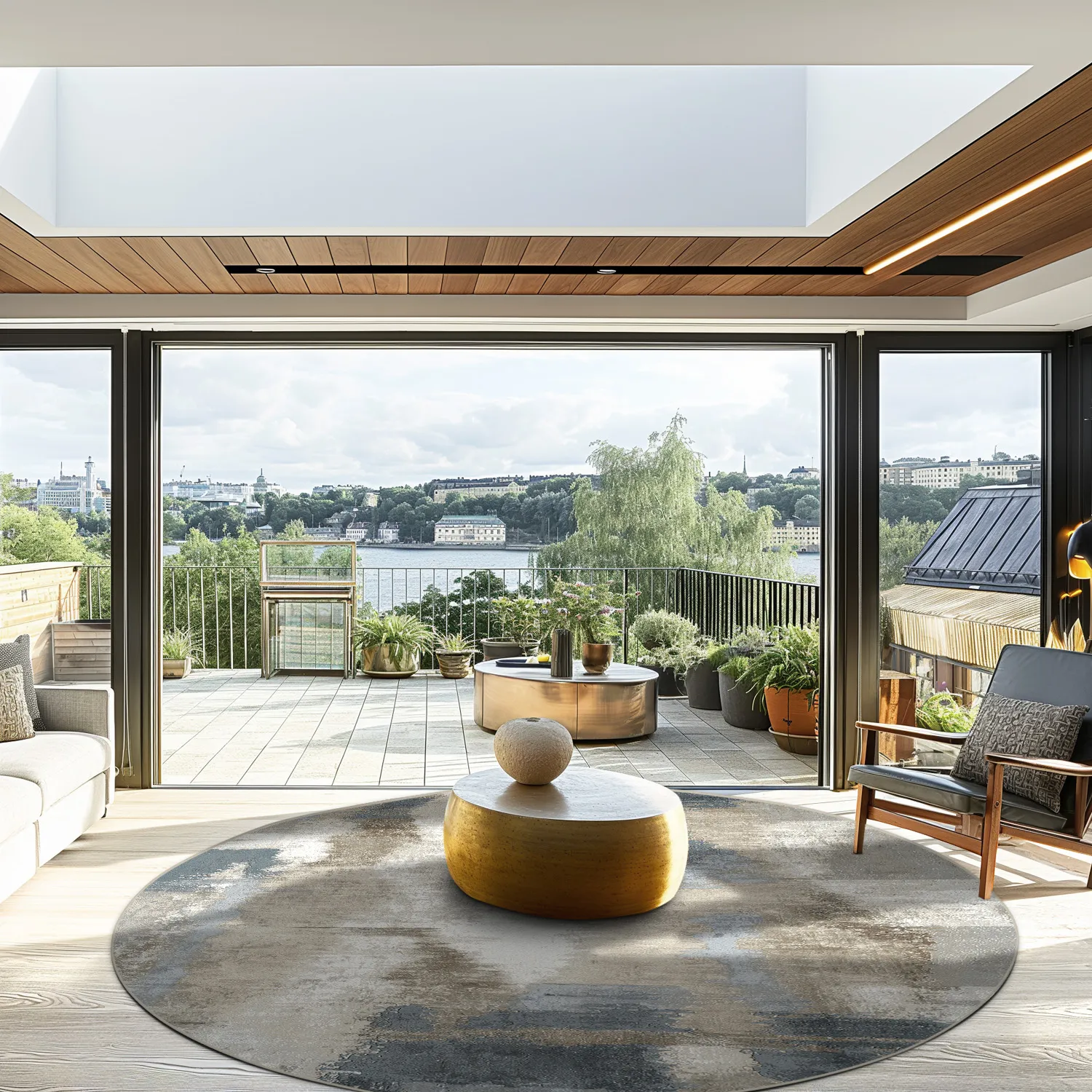 Kerek szőnyeg - Arwen (kék/multi)