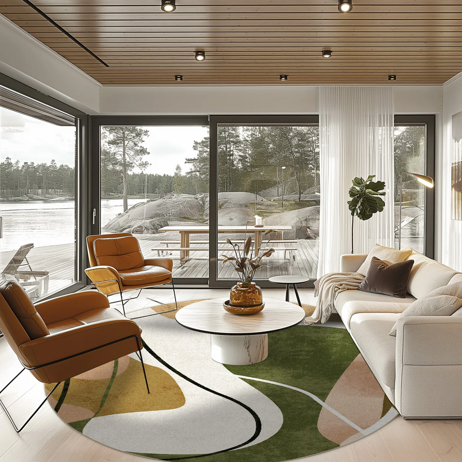 Kerek szőnyeg - Cressida (sokszínű)