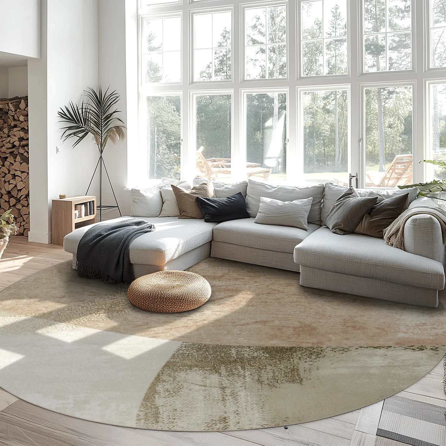 Kerek szőnyeg - Fia (rózsaszín/multi)