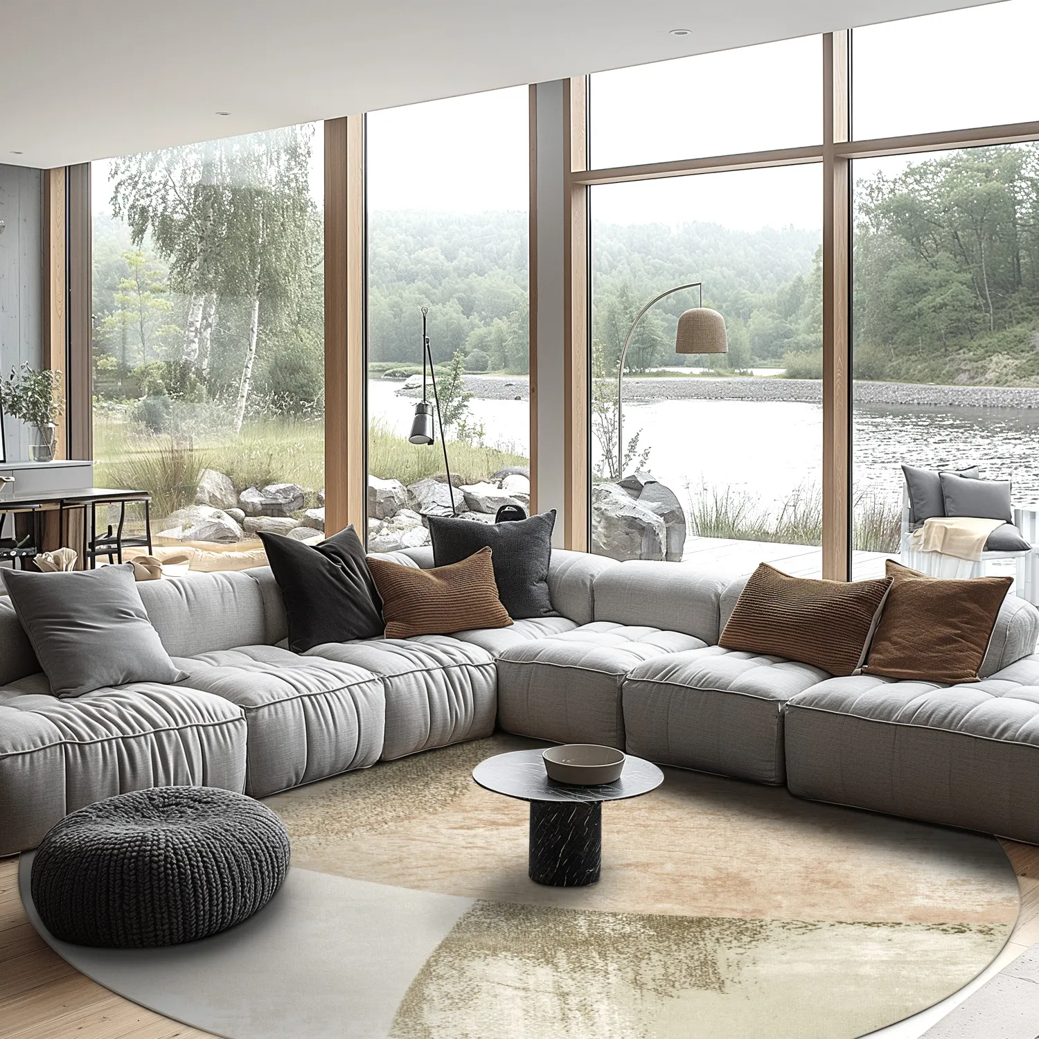 Kerek szőnyeg - Fia (rózsaszín/multi)