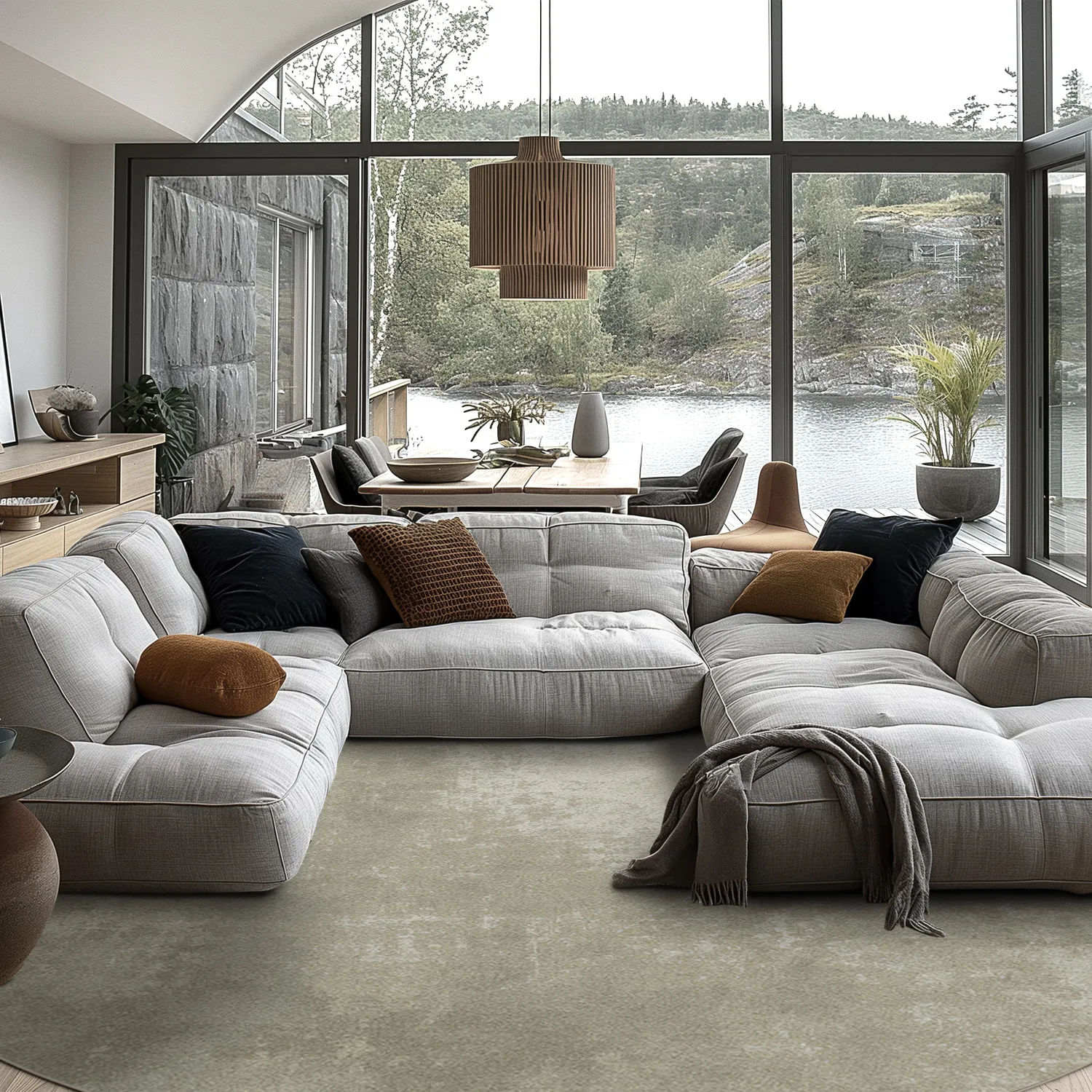 Kerek szőnyeg - Lynton (bézs)