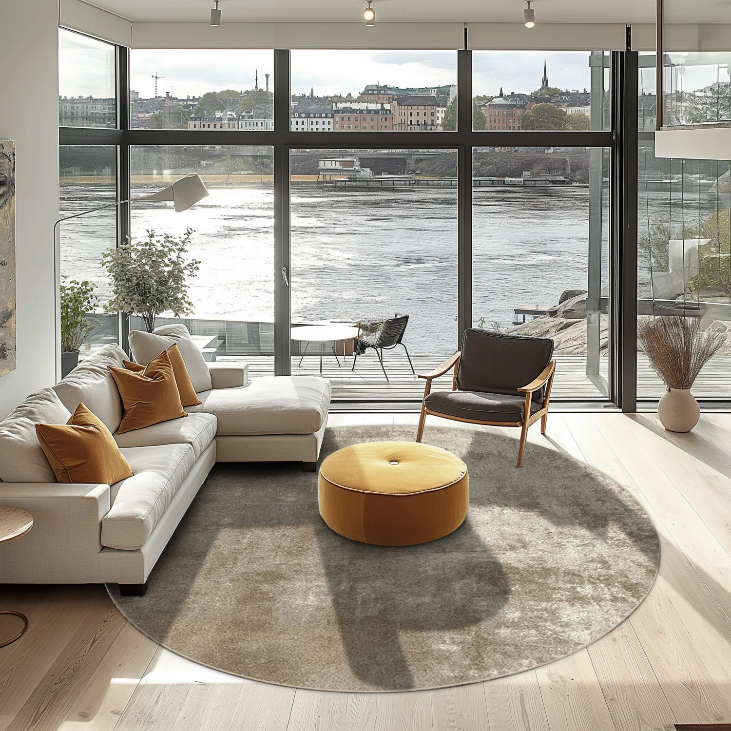 Kerek szőnyeg - Lynton (barna)