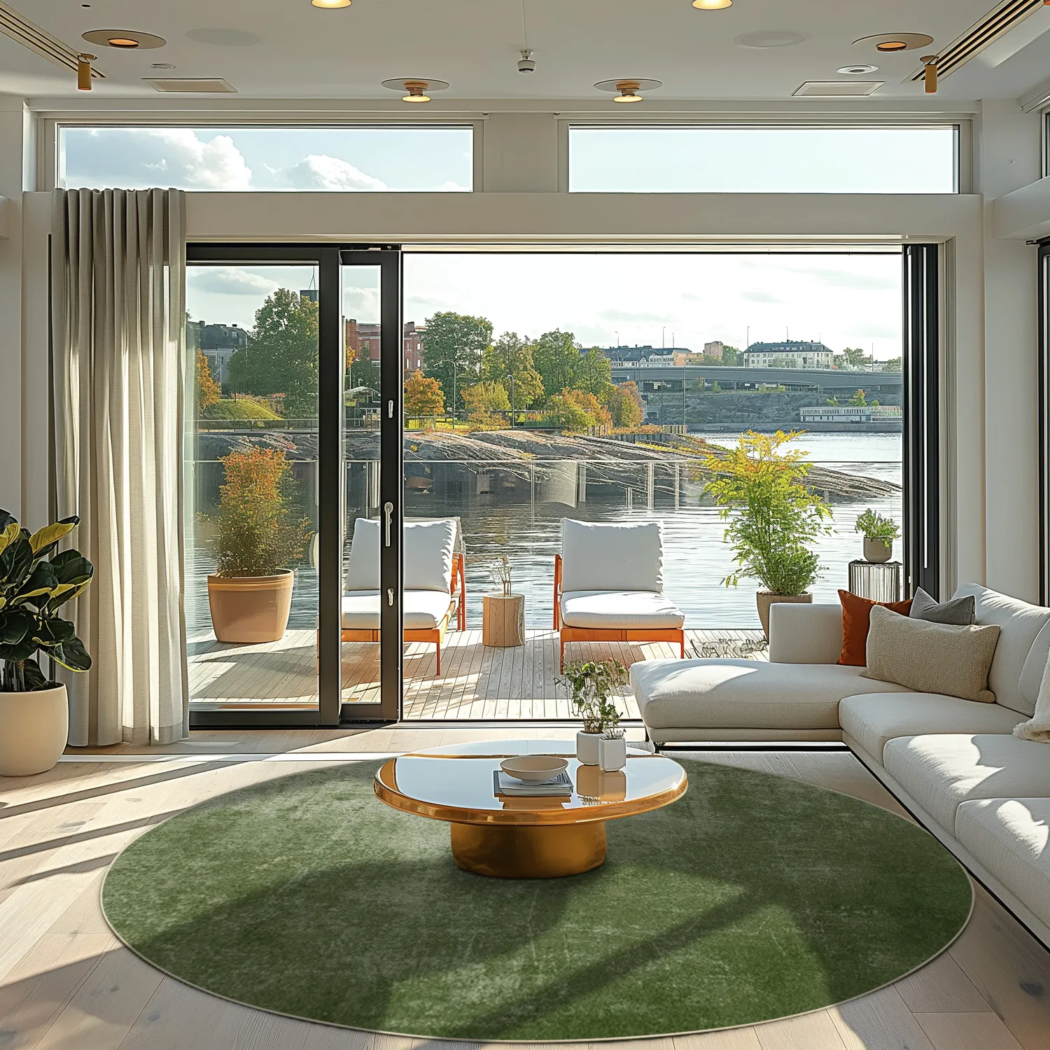 Kerek szőnyeg - Lynton (zöld)